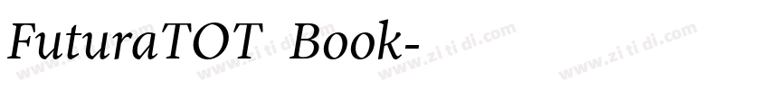 FuturaTOT  Book字体转换